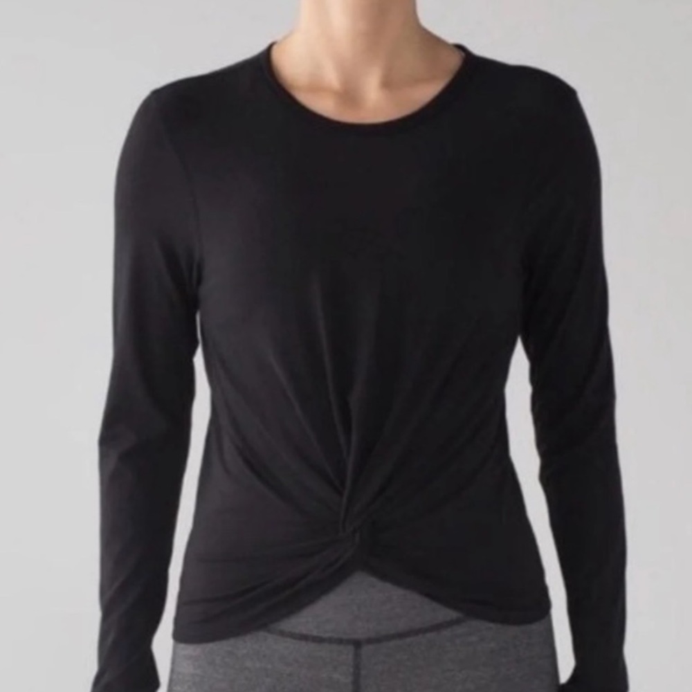 LULULEMON Knot Front Long Sleeve Top M